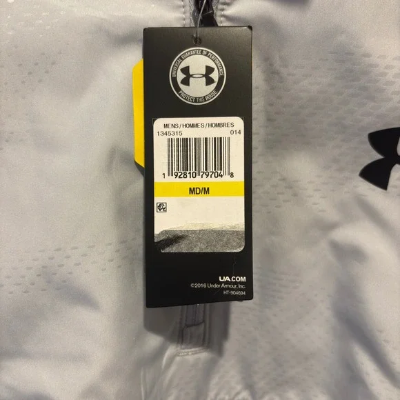 NWT Under‎ Armour Mens Pullover Gray Long Sleeve Quarter Zip Activewear Top - M - Picture 7 of 7